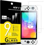 Newc - Protector de Pantalla para Nintendo Switch OLED Tempered Glass [3Pack] 