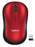 Mouse Logitech Wireless M185 - Rojo