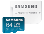 Memoria Micro SD Samsung 64GB EVO Select con Adaptador