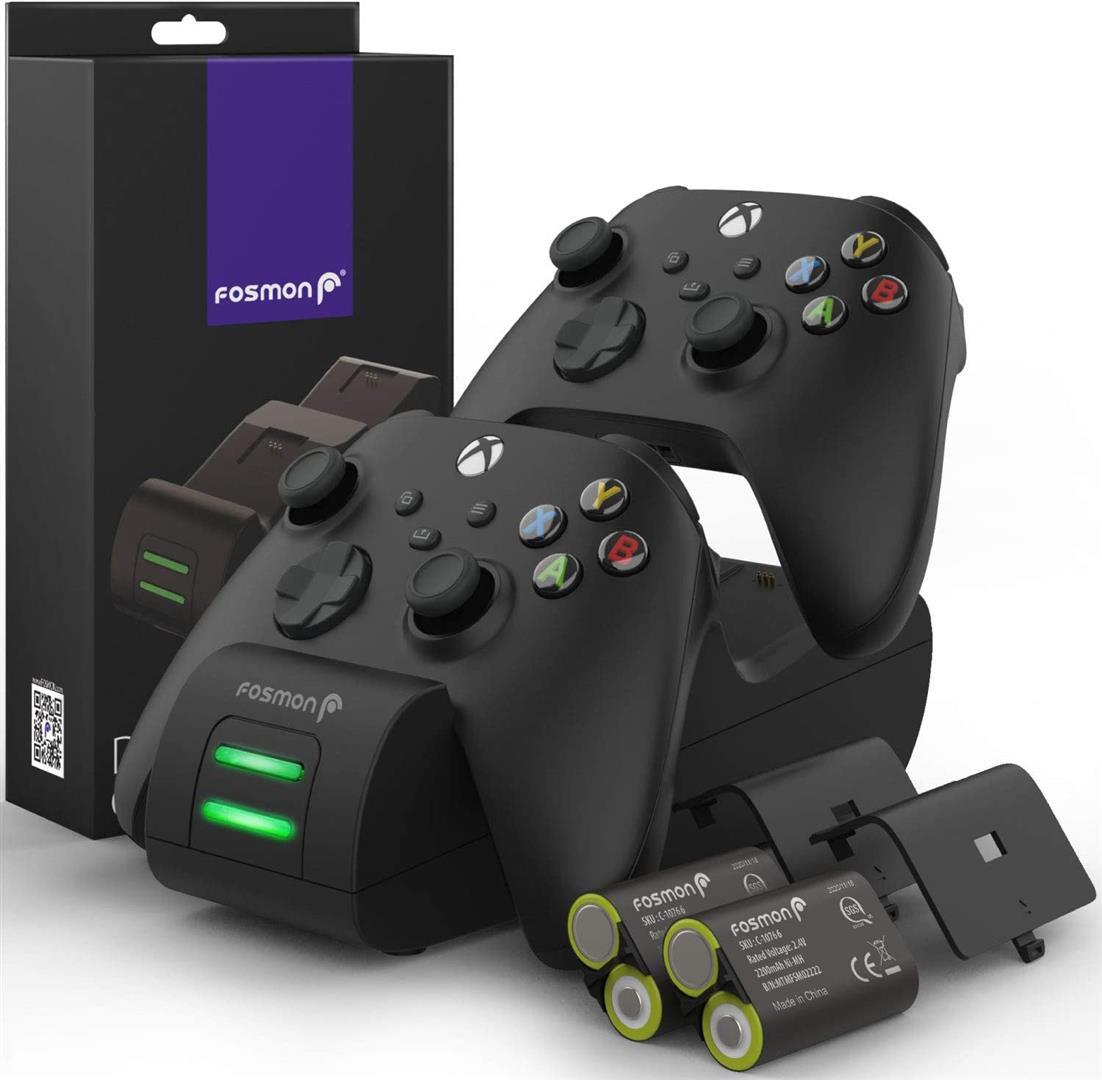 Estación de Carga Fosmon DUAL 2 MAX para 2 controles de Xbox
