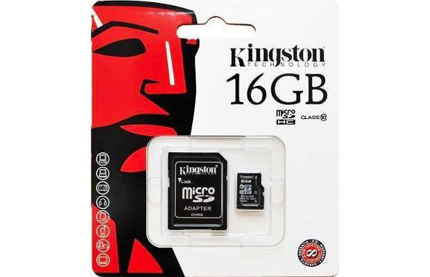 Memoria Micro SD Kingston 16GB Con Adaptador Clase 10