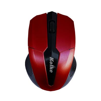 Mouse Inalámbrico Kolke KEM-412 - Negro/Rojo