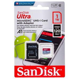 Memoria Micro SD Sandisk Ultra 1TB - UHS-I con Adaptador - 120Mb/s