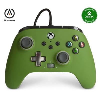 Gamepad PowerA Microsoft Wired Enhanced Xbox: Soldier Green