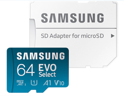 Memoria Micro SD Samsung 64GB EVO Select con Adaptador