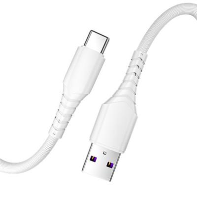 Cable Kolke de Carga Rápida Led 5A VOOC - USB-TipoA a USB-TipoC - Blanco