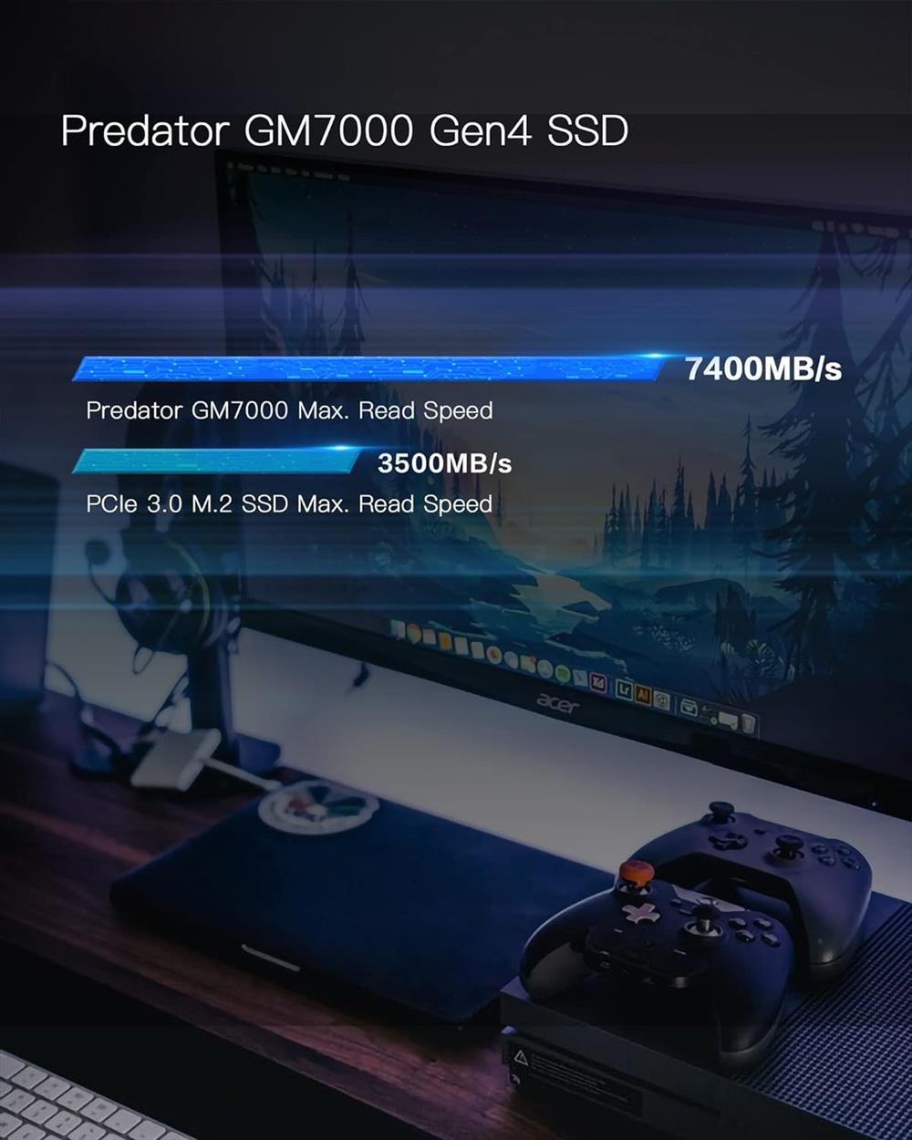 Disco de Estado Sólido Predator GM7000 - 4TB