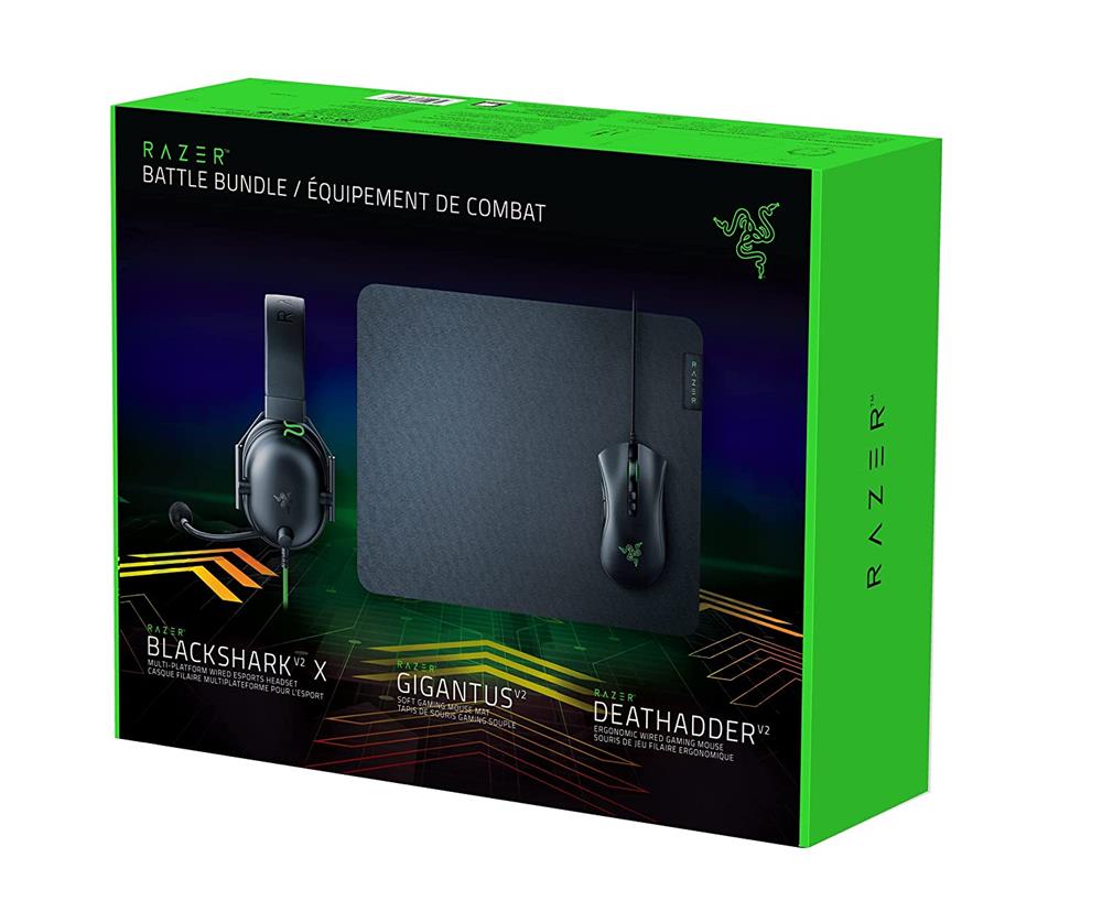 Razer Battle Bundle: Kit de Auriculares, Mouse y Mousepad
