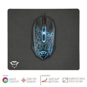 Mouse + Mouse Pad Trust Izza Gaming GXT-783