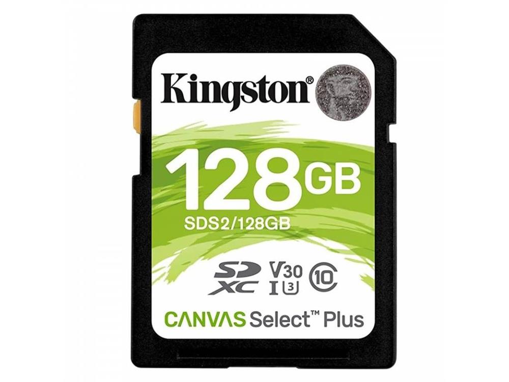 Memoria Kingston 128GB Canvas Select Plus V30 SD Card (SDHC) - 100MB/s