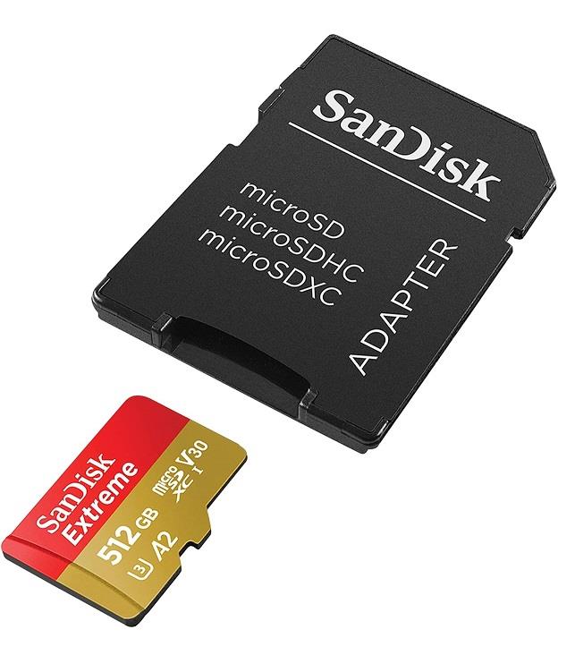 Memoria Micro SD SanDisk Extreme SDXC 512GB con Adaptador SD