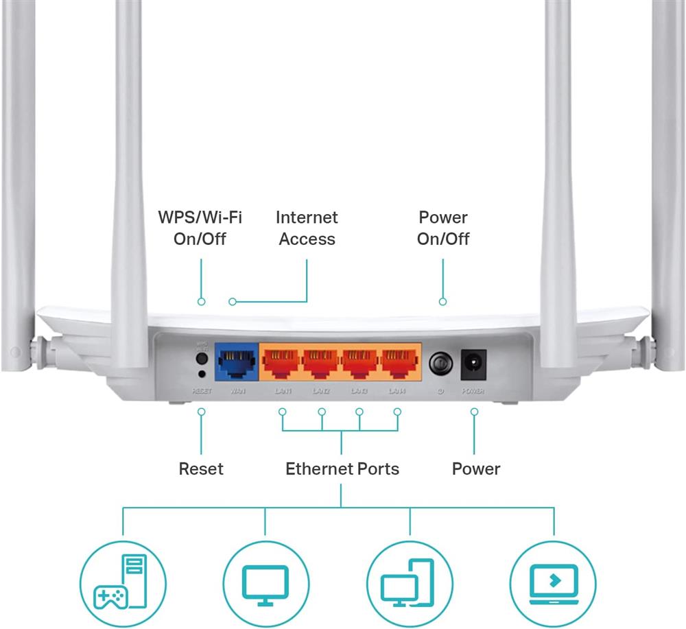 Router TP-Link Archer A54 - AC1200 Wi-Fi doble banda AC1200