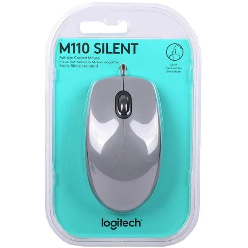 Mouse Logitech M110 Silent - Gris