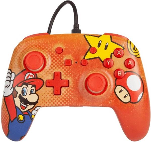 Gamepad Wired PowerA Enhanced Nintendo Switch: Mario Vintage