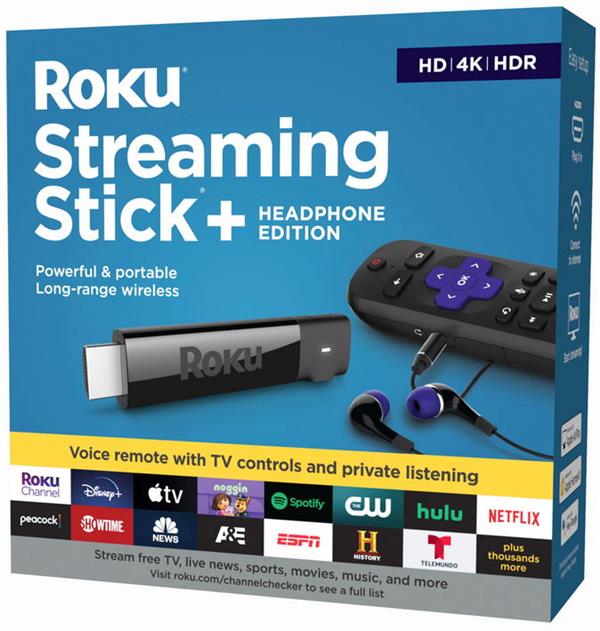 Roku Streaming Stick 4K + c/ remoto de voz