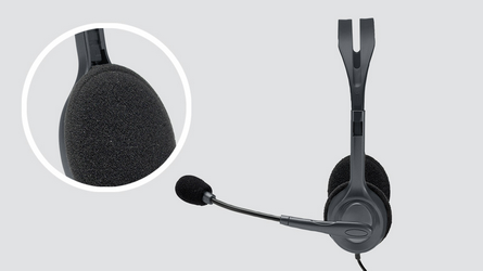 Headset Logitech H111 con Micrófono - Negro