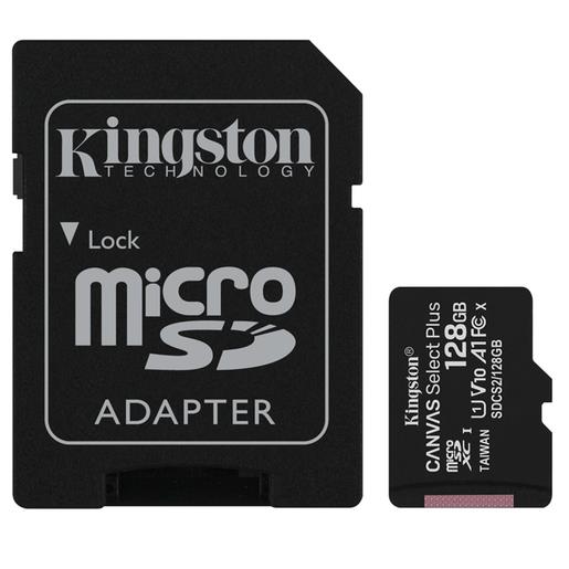 Memoria Micro SD Kingston 128GB Con Adaptador SDCS2 100MBS