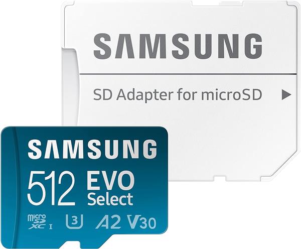 Memoria Micro Samsung EVO Select 512GB con Adaptador SD