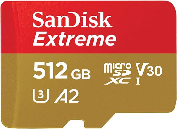 Memoria Micro SD SanDisk Extreme SDXC 512GB con Adaptador SD