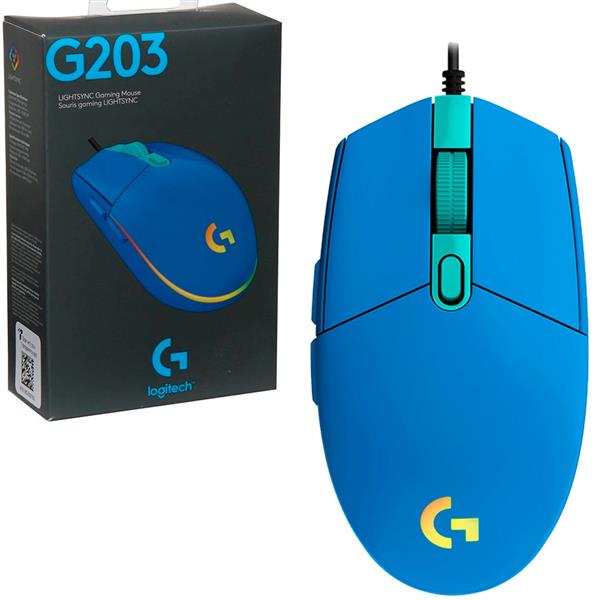 Mouse Logitech G203 Lightsync - Azul