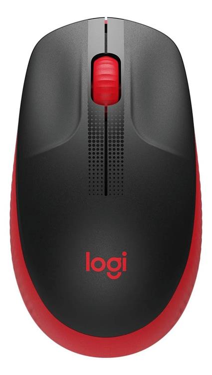 Mouse Logitech M190 - Negro y Rojo