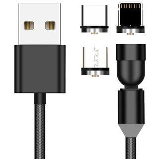 Cable USB 540 grados Rotativo y Magnético - USB Type B - C - lightning