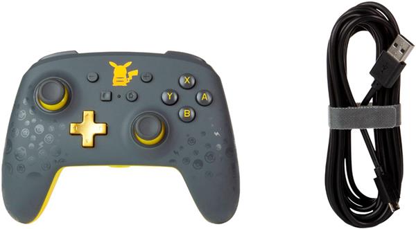 Gamepad Wired PowerA Enhanced Nintendo Switch: Pikachu Grey