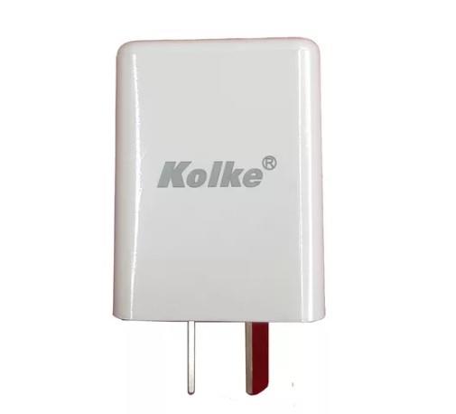 Cargador Kolke - Conector Tipo USB A - Blanco